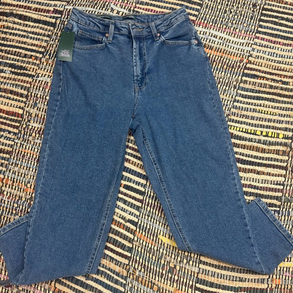 Dark washed straight leg mom jeans||target #90svibe #size8 #wildfable